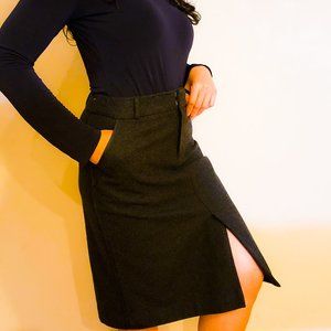 Nine & Co. Charcoal Wool Skirt
